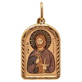 Золотая подвеска образок Александр Невский (арка 2,3 х 1,5 см), арт. 15767