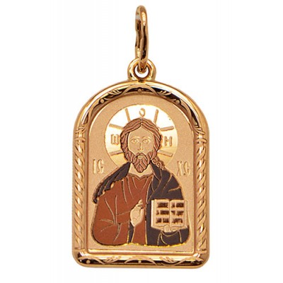 Золотая подвеска икона Господь Вседержитель 15769