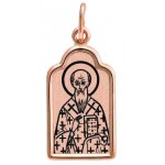 Золотая мужская подвеска иконка святой Михаил