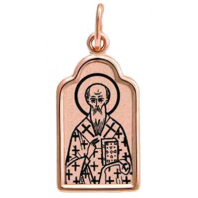 Золотая мужская подвеска иконка святой Михаил 16018