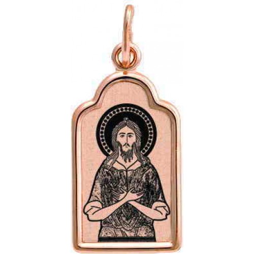 Золотая иконка на шею святой Алексей
