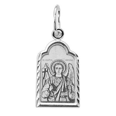 Нательная иконка Архангел Михаил мужская подвеска серебряная 16232