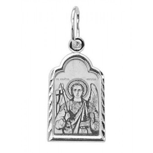 Нательная иконка Архангел Михаил мужская подвеска серебряная 16232