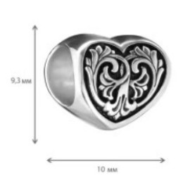 Шарм православный на браслет Сердце 16306