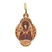 Золотая подвеска Семистрельная Божия Матерь арт. 16652