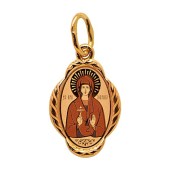 Золотая подвеска святая Марина