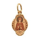 Золотая подвеска святая Ника Виктория 16657