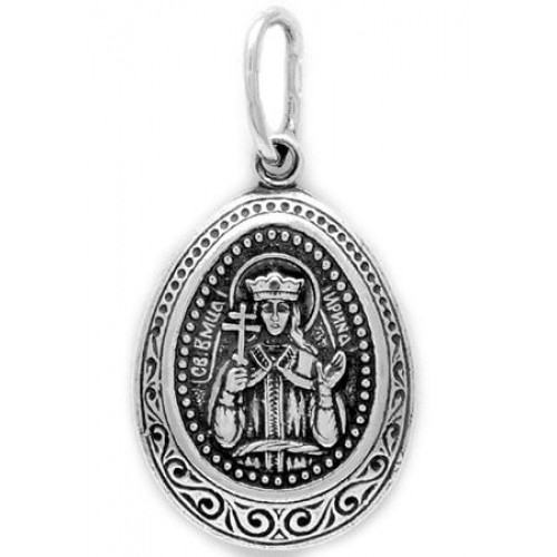 Серебряная подвеска икона Ирина 17455