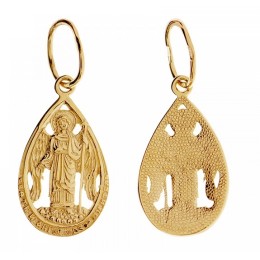 Золотая иконка нательная Ангел Хранитель 17659