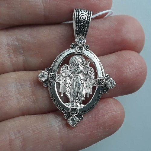 Подвеска серебряная Ангел Хранитель иконка на шею