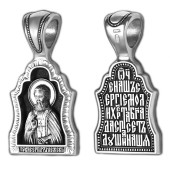 Подвеска святой Сергий Радонежский из серебра 925 с чернением, арт. 18549