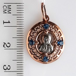 Кулон Матрона Московская серебро с позолотой 18613