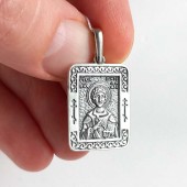 Серебряная подвеска Пантелеймон Целитель