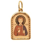 Золотая мужская подвеска имя Роман