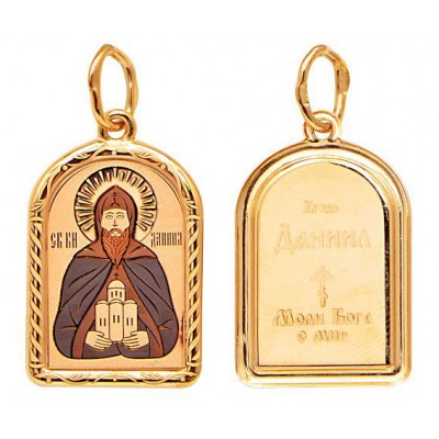Золотая подвеска икона Даниил Московский 32446
