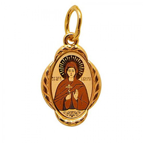 Золотая женская иконка Валерия 32468