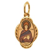 Золотая подвеска икона нательная Иоанна