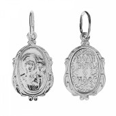 Серебряная подвеска Казанская Божия Матерь, арт. 347337