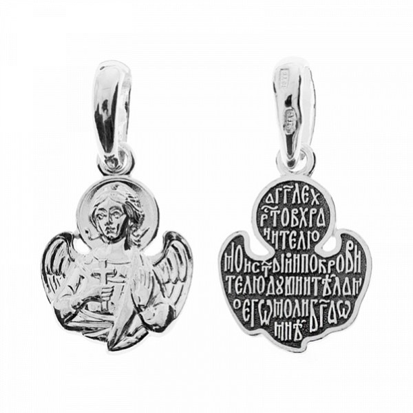 Серебряная подвеска Ангел с молитвой 35862