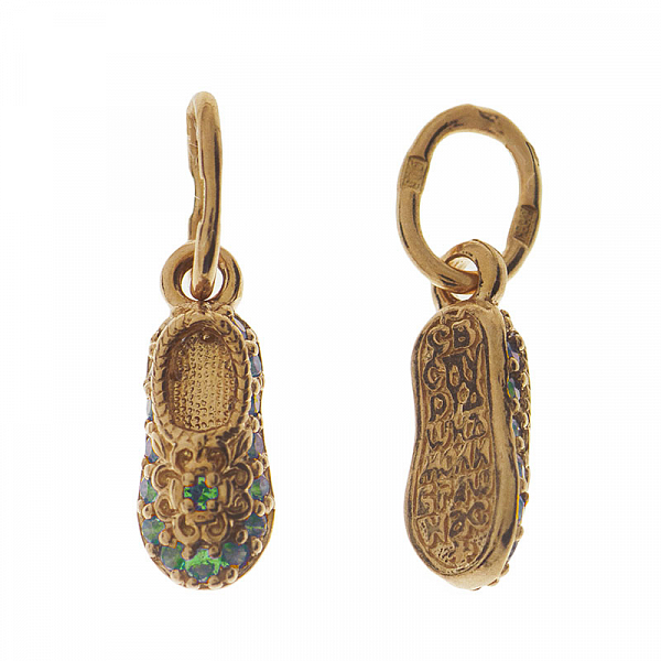 Тапочек башмачок Спиридона позолоченный 35872