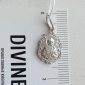 Серебряная икона святая Кира подвеска на шею женская, арт. 35928