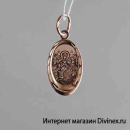 Золотая подвеска икона Всецарица 36710
