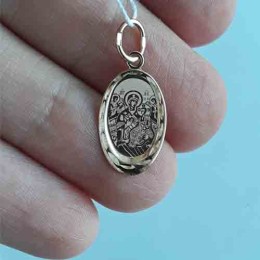 Золотая подвеска икона Всецарица 36710