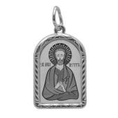 Мужская серебряная подвеска Петр апостол 39480