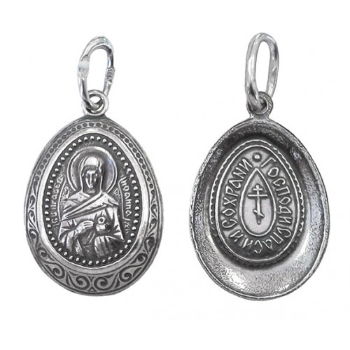 Серебряная подвеска икона Иоанна 40094