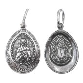 Серебряная подвеска Алла икона кулон женский