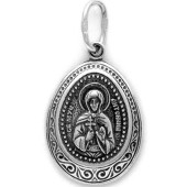 Серебряная подвеска Антонина икона