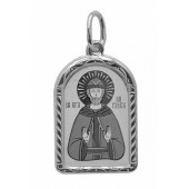 Серебряная подвеска мужская святой Глеб 40344