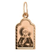 Нательная иконка с позолотой святая Матрона арка, арт. 40985