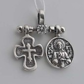 Серебряная подвеска святая Матрона