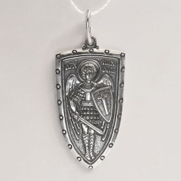 Серебряная подвеска нательная икона Михаил Архистратиг 41404