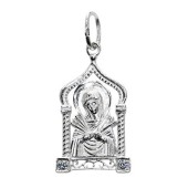 Серебряная подвеска Семистрельная Божья Матерь
