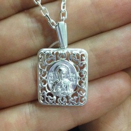 Подвеска Матрона Московская из серебра 45670