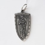 Серебряная икона подвеска Георгий Победоносец 45779