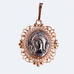 Подвеска серебряная Ангел нательная икона 49063