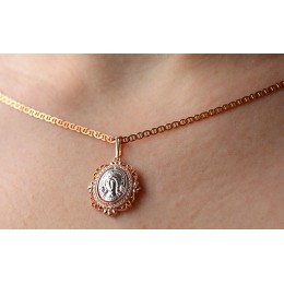 Подвеска серебряная Ангел нательная икона 49063