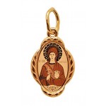 Золотая подвеска икона Анастасия святая