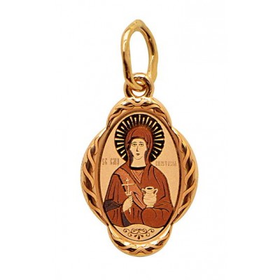Золотая подвеска икона Анастасия святая 16394