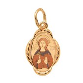 Золотая подвеска икона святая Вероника 32543