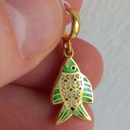 Шарм подвеска православный Рыбка с эмалью 16340