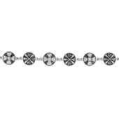 Православный браслет на руку Хризма Символы христианства из серебра, арт. 11117