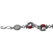 Серебряный браслет православный женский Рыбки 17384