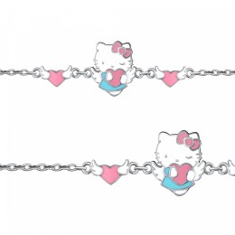Детский серебряный браслет hello kitty Китти 41030
