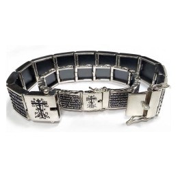 Серебряный браслет православный 90-й псалом 47323