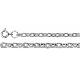 Тонкая серебряная цепочка якорная ширина 2 мм 19009