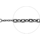 Серебряная цепочка мужская якорная с почернением
